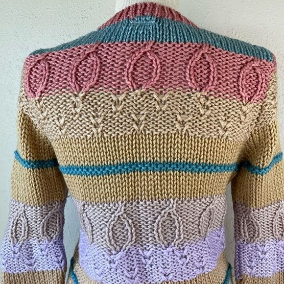 Vintage Daddy’s Money Hand Knit V-Neck Sweater Size M EUC - Picture 7 of 8